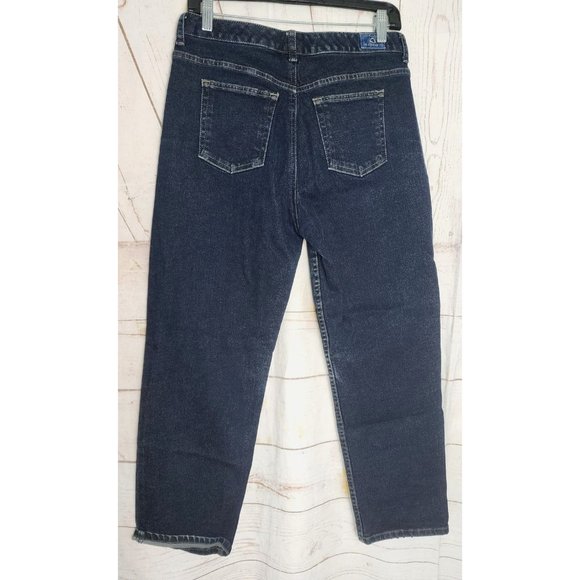 Liz Claiborne Petite 10 Blue Denim Straight-Leg Jeans, Cotton/Spandex SP - Picture 4 of 13
